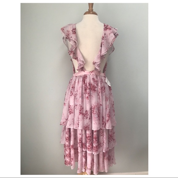 FAME AND PARTNERS FLORAL MIDI DRESS - Picture 7 of 8